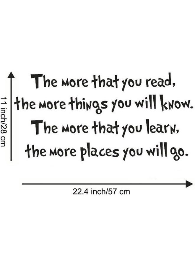 ADECALS The More That You Read The More Things You Will Know Wall Sticker Art Quote Home Decor (22.4''x11'') - Image 3