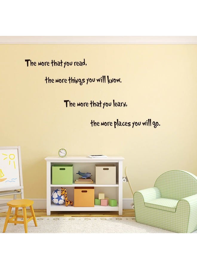 ADECALS The More That You Read The More Things You Will Know Wall Sticker Art Quote Home Decor (22.4''x11'') - Image 4