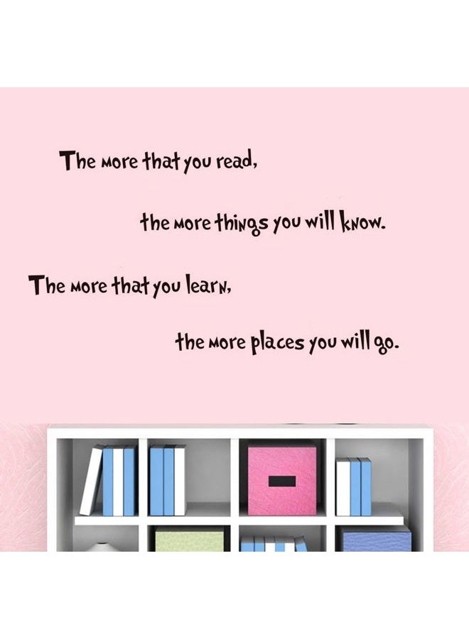ADECALS The More That You Read The More Things You Will Know Wall Sticker Art Quote Home Decor (22.4''x11'') - Image 2