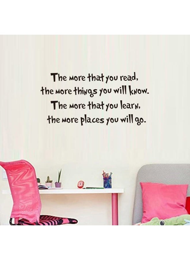 ADECALS The More That You Read The More Things You Will Know Wall Sticker Art Quote Home Decor (22.4''x11'') - Image 5