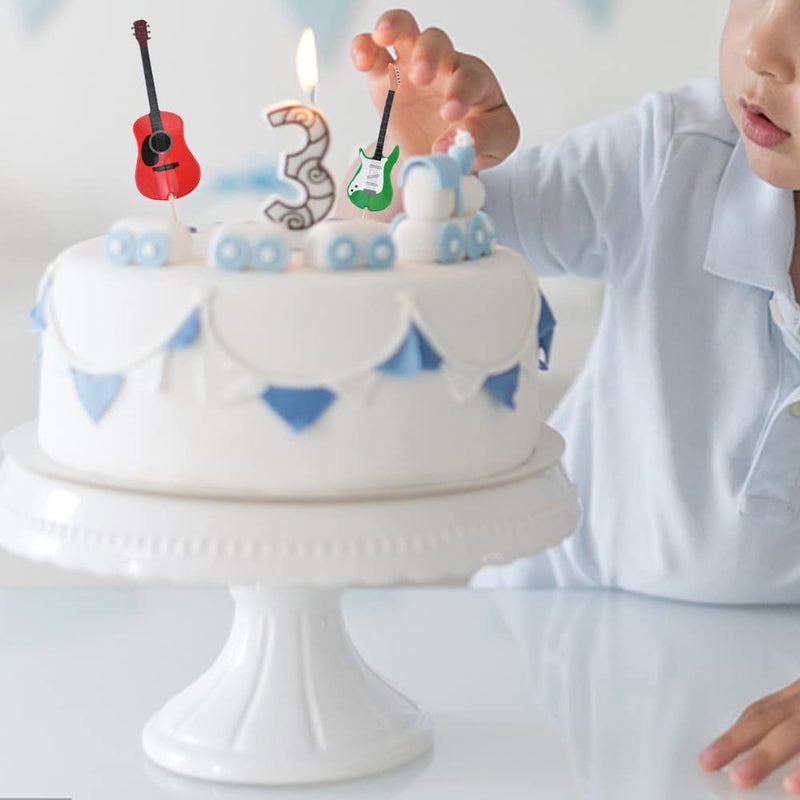 HOKPA أعلى كعكة الجيتار هوبكا لعيد ميلاد الأولاد زينة كعكة عيد الميلاد زينة تجمع الأطفال دي آي واي حفلة منزلية طعام عيد الميلاد أعواد كعكة الفاكهة لزينة حفل استقبال المولود (48 قطعة) - Image 4