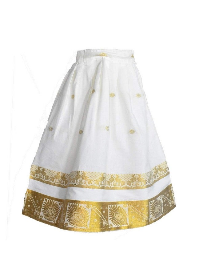 AMIRTHA FASHION Girls Traditional Lehenga Choli RUDHURA KERALA HALF SAREE WITH WAIST BELT (13-14 Years_AMFRHSK11_38) - Image 3