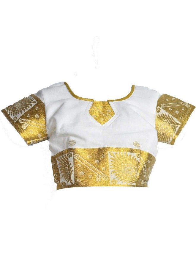 AMIRTHA FASHION Girls Traditional Lehenga Choli RUDHURA KERALA HALF SAREE WITH WAIST BELT (13-14 Years_AMFRHSK11_38) - Image 2