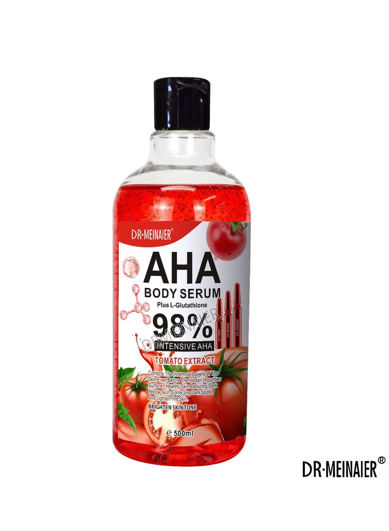 دك ار مينر سيروم الجسم Aha Plus L-Glutathlone ، مستخلص طماطم AHA مكثف بنسبة 98٪ ، لون بشرة لتفتيح البشرة 500 مل - Image 1