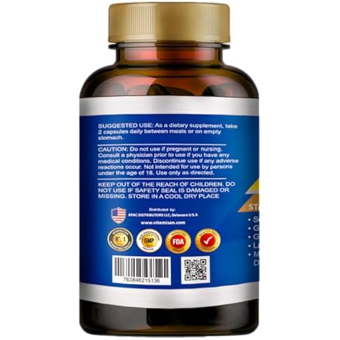 VITAMISAN Probiotics for Women, Probiotics for Men and Adults, Natural, Shelf Stable Probiotic Probiotic Supplement with Organic Prebiotic, Acidophilus Probiotic 100 caps - Image 3