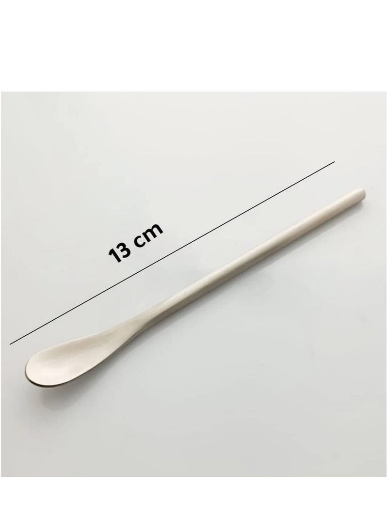 MIBRU - Coffee Barista Spoon Silver Stainless Steel Heavy Duty Deep Soup Large Serving Compatible Replacement Part Espresso Machine Tables - Image 1