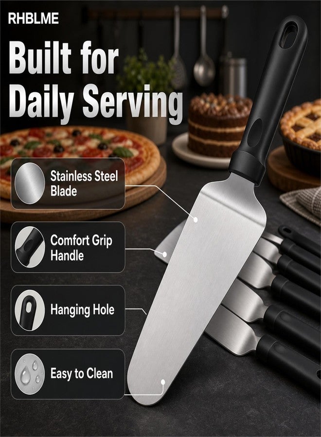 RHBLME 25 Pack Pizza Spatula, Pie Server Pie Cutter Cake Cutter, Stainless Steel Cake Serving Spatula Non Slip Easy to Grip Baking Triangular Spade Plastic Handle Shovel - Image 3