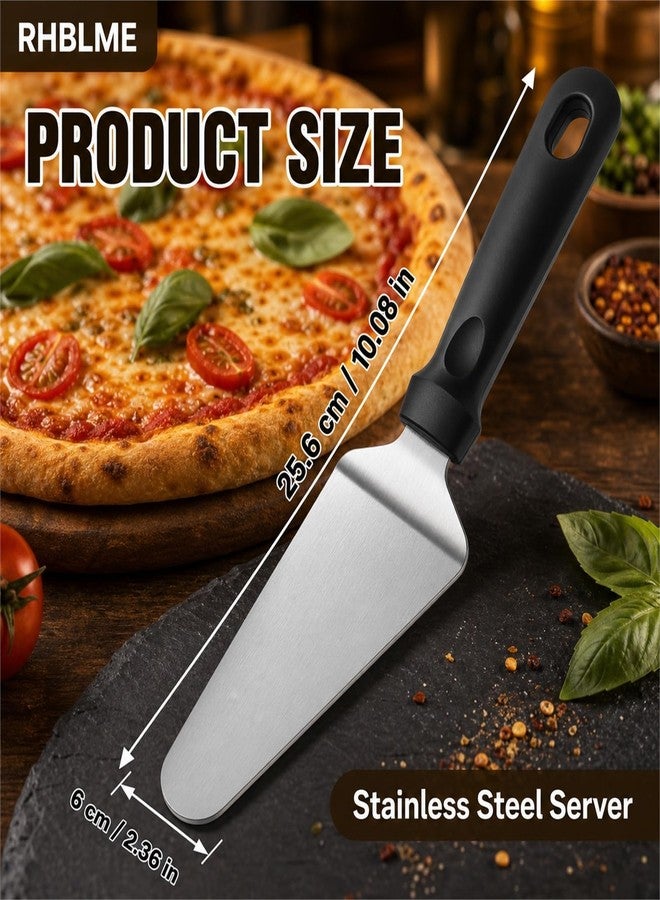 RHBLME 25 Pack Pizza Spatula, Pie Server Pie Cutter Cake Cutter, Stainless Steel Cake Serving Spatula Non Slip Easy to Grip Baking Triangular Spade Plastic Handle Shovel - Image 2