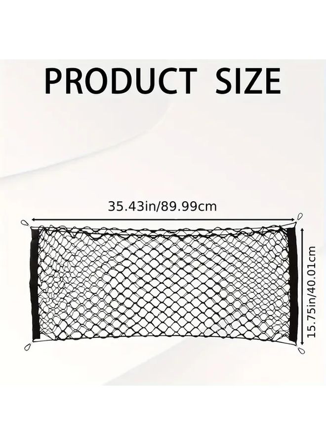 1pc Stretchable Cargo Net For SUV Pickup Truck Bed Trunk Storage With Elastic Design - Image 2