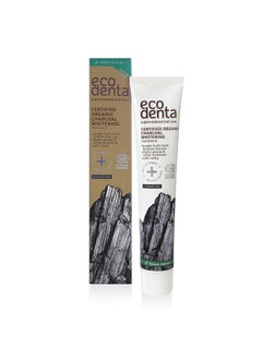 Charcoal Toothpaste, Teeth Whitening Toothpaste I Naturally Whitens Teeth And Removes Plaque I Fluoride Free Black Natural Toothpaste With Aloe Vera, 75Ml