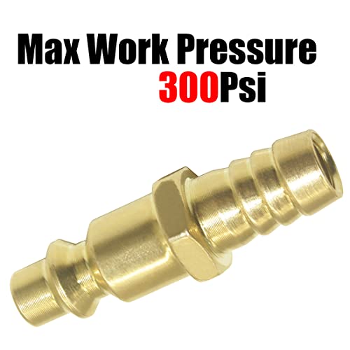 Qolekog Industrial Type D Air Plug 1/4”Coupling x 3/8” Hose ID Barb Reducer Fitting for air compressor (Pack of 5) - Image 3