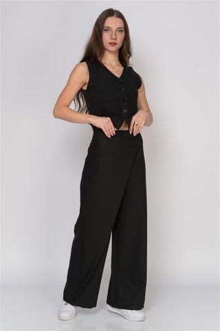Front Button Detail Pareo Trousers & Vest Black - pzsku/ZD7E7C0A291DD7E2B6C43Z/45/_/1738786608/6e356aa8-4c72-475d-9f01-f1e6e2bb1593