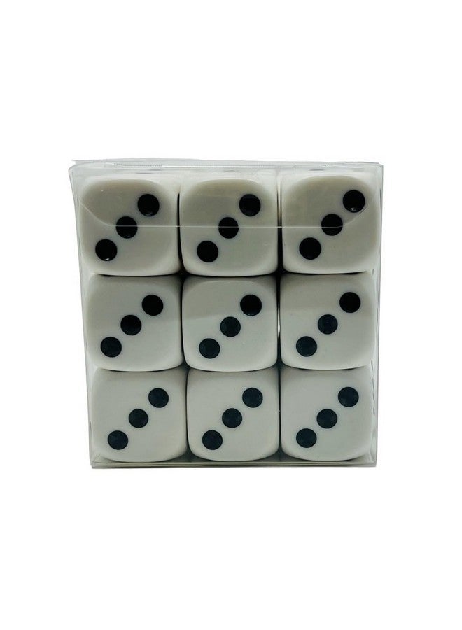 تيدكو مكعبات كبيرة مقاس 25 مم D6 ، طقم من 27 قطعة ، أبيض مع نقاط سوداء - Image 3