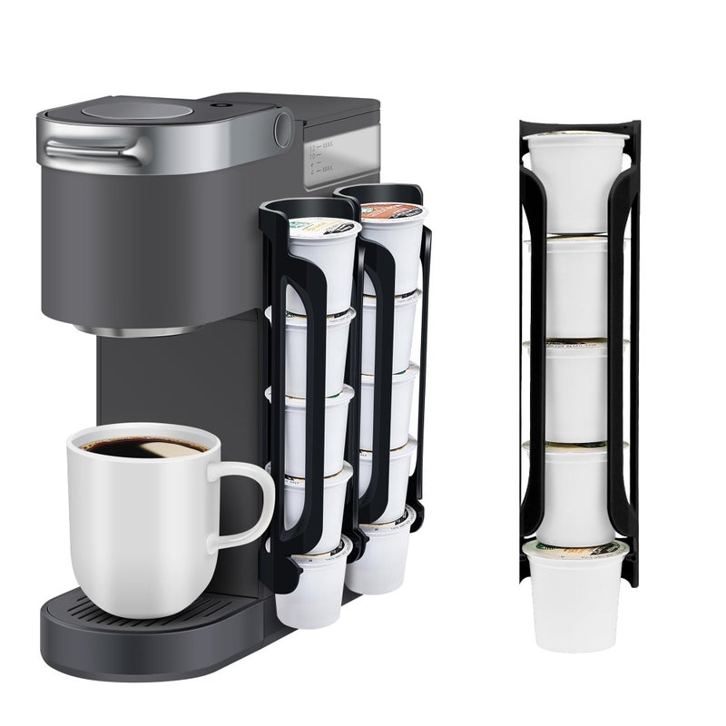 kedofa K Cup Holder for Keurig Coffee Pod Holder for Counter Small Space  Kcup holders for Wall Mount 2 Black