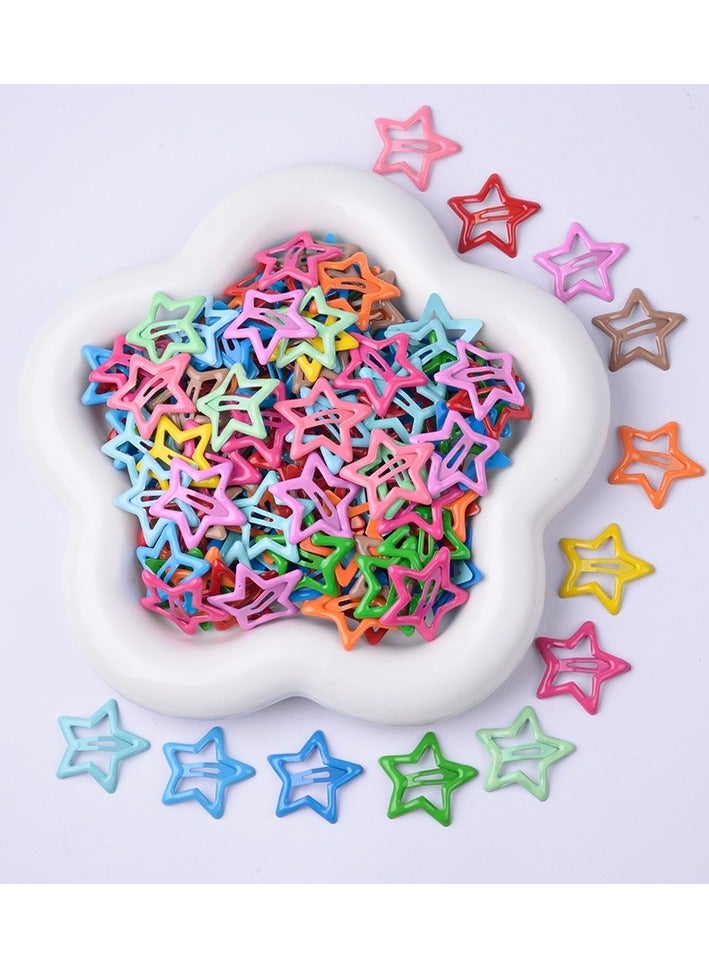 50-Pcs Star Hair Clips,Fashion Non-Slip Lovely Colorful Metal Hair Barrettes Hair For Girls Lovely Hair Decorative Hair Pins (Random Color) - Image 3