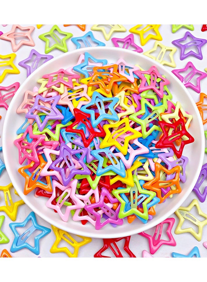 50-Pcs Star Hair Clips,Fashion Non-Slip Lovely Colorful Metal Hair Barrettes Hair For Girls Lovely Hair Decorative Hair Pins (Random Color) - Image 5