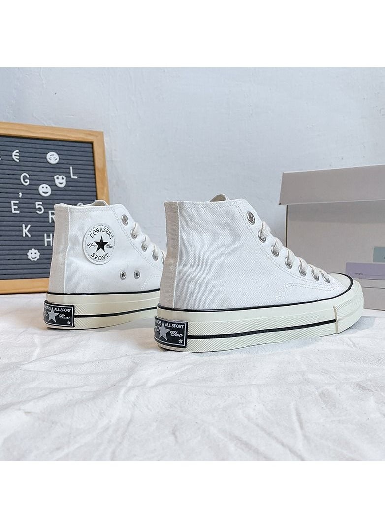 General Cool - Classic All Star Sneakers White Cloth Shoes - Image 1