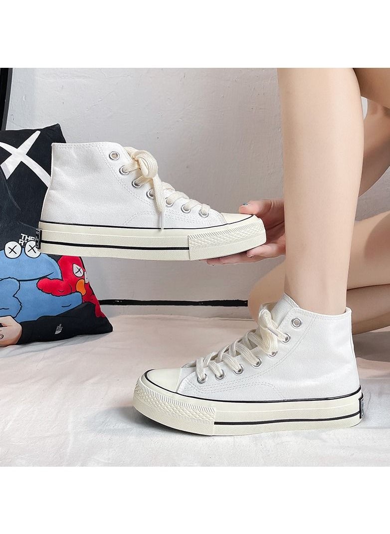 General Cool - Classic All Star Sneakers White Cloth Shoes - Image 1