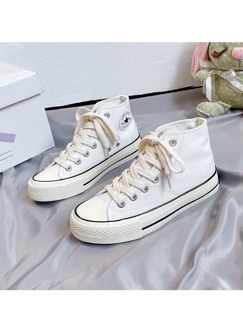 General Cool - Classic All Star Sneakers White Cloth Shoes - Image 1