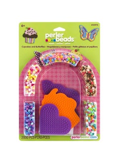 Perler Perler Beads Cupcakes and Butterflies Craft Kit for Kids, 2005 pcs 