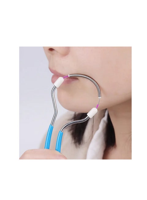 مزيل شعر الوجه الزنبركي  بكرة شعر يدوية، جهاز إزالة الشعر، للنساء، جهاز إزالة شعر الوجه والشفاه وإزالة الشعر