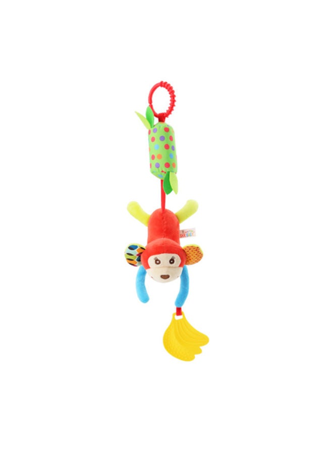 Animal Large Wind Chimes Bed Hanging Push Cart Hanging Toy Bell Teeth Jelly Car Toy For Kids-Color:Monkey - Image 1