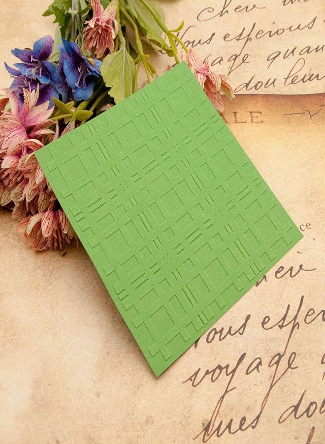Arbuya Plaid Background Plastic Embossing Folder (5.9"x5.9''| Plaid Pattern) Paper Crafts Embossed Folder for Card Making Scrapbooking - Image 4