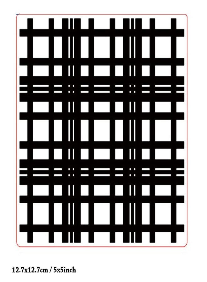 Arbuya Plaid Background Plastic Embossing Folder (5.9"x5.9''| Plaid Pattern) Paper Crafts Embossed Folder for Card Making Scrapbooking - Image 2