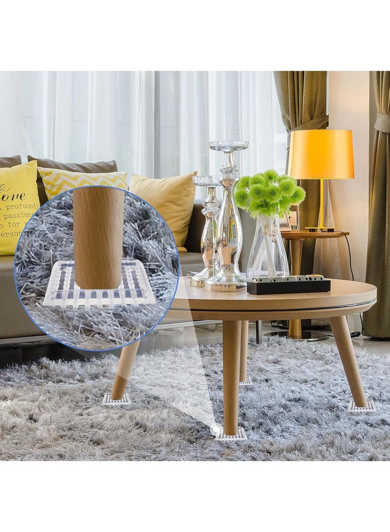 SYOSI Carpet Protectors Spiked Caster Cups, Transparent Plastic Furniture Cups for Sofas, Tables, Chairs, and Other Furniture – Comfortable Touch, Durable, Clear Design (8 Pieces,Transparent) - Image 4