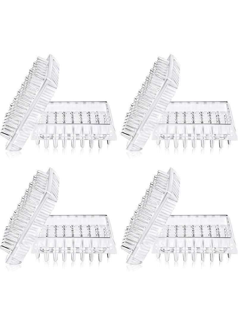 SYOSI Carpet Protectors Spiked Caster Cups, Transparent Plastic Furniture Cups for Sofas, Tables, Chairs, and Other Furniture – Comfortable Touch, Durable, Clear Design (8 Pieces,Transparent) - Image 1