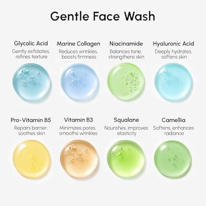 MAREE Face Exfoliator — Microdermabrasion Facial Scrub & Exfoliating Face Wash for Women — Collagen & Glycolic Acid — Gentle Scrub and Exfoliant — Men Exfoliating Scrubber — Exfoliante Facial Cleanser - Image 5