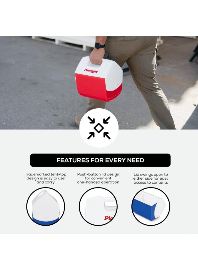 Igloo Playmate Pal Cooler, Blue/White , 7 Qt - Image 4