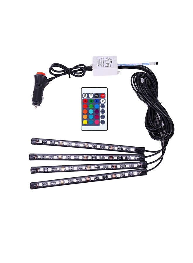 Loquat 4-In-1 Universal Car LED Atmosphere Lights Colorful Lighting Decorative Lamp, With 48LEDs SMD-5050 Lamps - Image 1