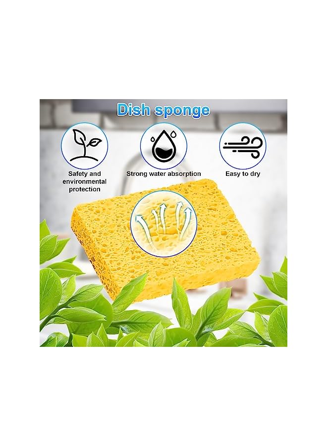 Zaboon Nonscratch Scrub Sponges 12Pcs Durable Kitchen Sponges Dishwashing Scrubber Allpurpose Scrubbing Sponge For Cleaning Kitchen Cookware Household Bathroom Car - Image 2