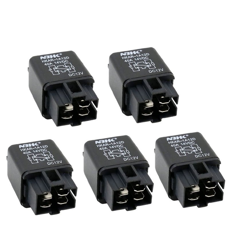 ESUPPORT 12V 40A Automotive Relay Pack of 5 - Image 1