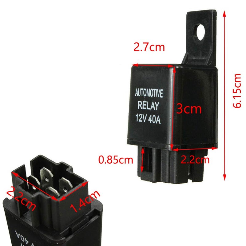ESUPPORT 12V 40A Automotive Relay Pack of 5 - Image 2