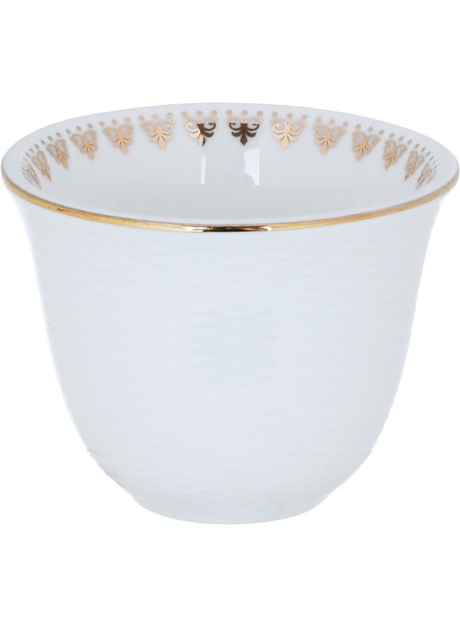 السيف  طقم فناجين قهوة بورسلين 12 قطعة باللون الأبيض - Image 2