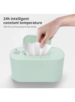 Beauenty Baby Wipe Warmer  Baby Wet Wipes Dispenser with 24h Constant Temperature  Large Capacity, Energy Saving  Heating All Day and  Wet Wipes Heater for Baby Adults (Green)  - Image 2