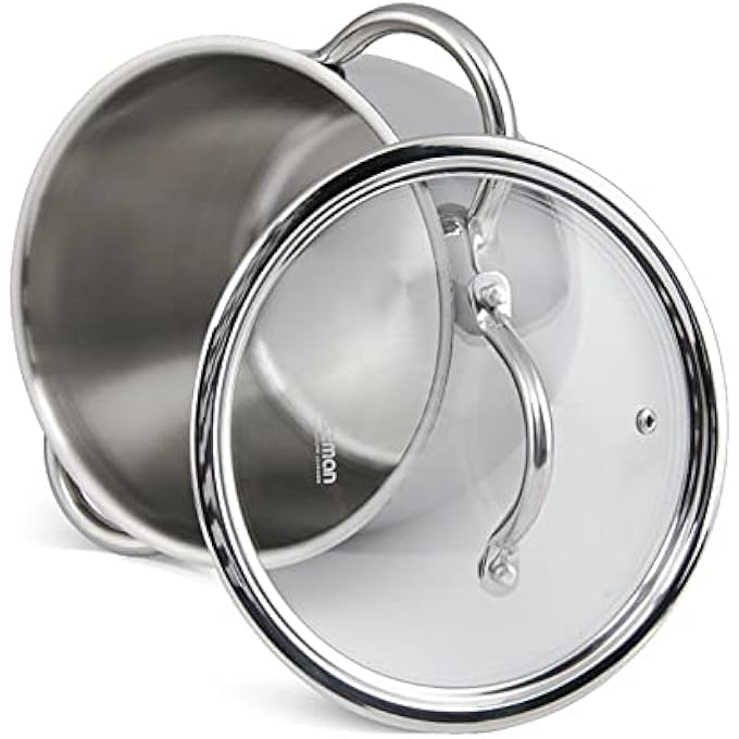 فيسمان وعاء طهي من الفولاذ المقاوم للصدأ فيفيان 22 × 1887 سم × 77 لتر مع غطاء زجاجي أداء طهي فائق لتوزيع متساوي للحرارة وتأثير مثالي مضاد للتآكل - Image 3