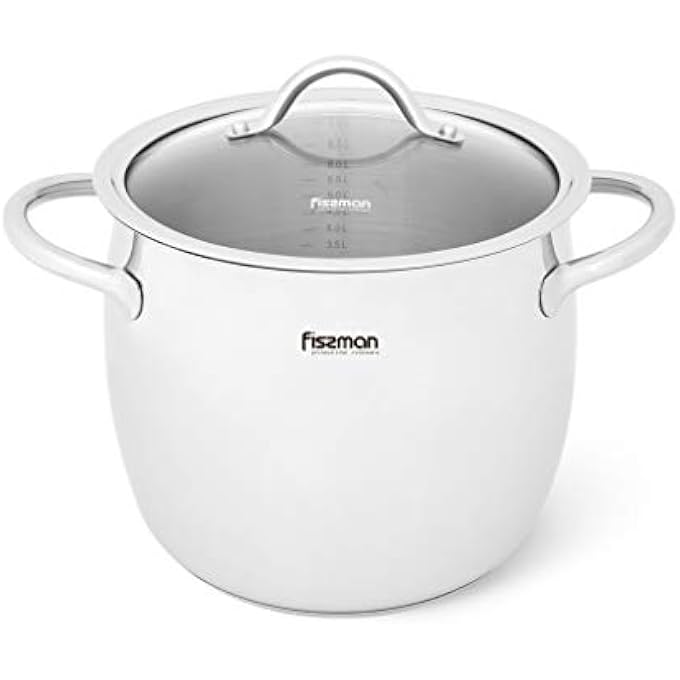 فيسمان وعاء طهي من الفولاذ المقاوم للصدأ فيفيان 22 × 1887 سم × 77 لتر مع غطاء زجاجي أداء طهي فائق لتوزيع متساوي للحرارة وتأثير مثالي مضاد للتآكل - Image 1