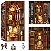 ISSEVE Book Nook Kit DIY 3D Wooden Puzzle Dollhouse Booknook for Adults Tiny Miniature House Kit Bookshelf Decor Halloween for Crafts Book Lovers Library of Philosophical - Image 2
