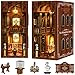 ISSEVE Book Nook Kit DIY 3D Wooden Puzzle Dollhouse Booknook for Adults Tiny Miniature House Kit Bookshelf Decor Halloween for Crafts Book Lovers Library of Philosophical - Image 4