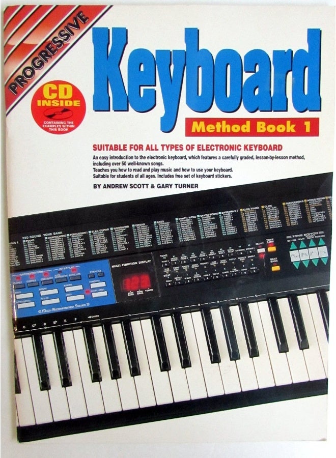 Progressive Electronic Keyboard Method - Book 1: With Poster & Keyboard Stickers - Image 1