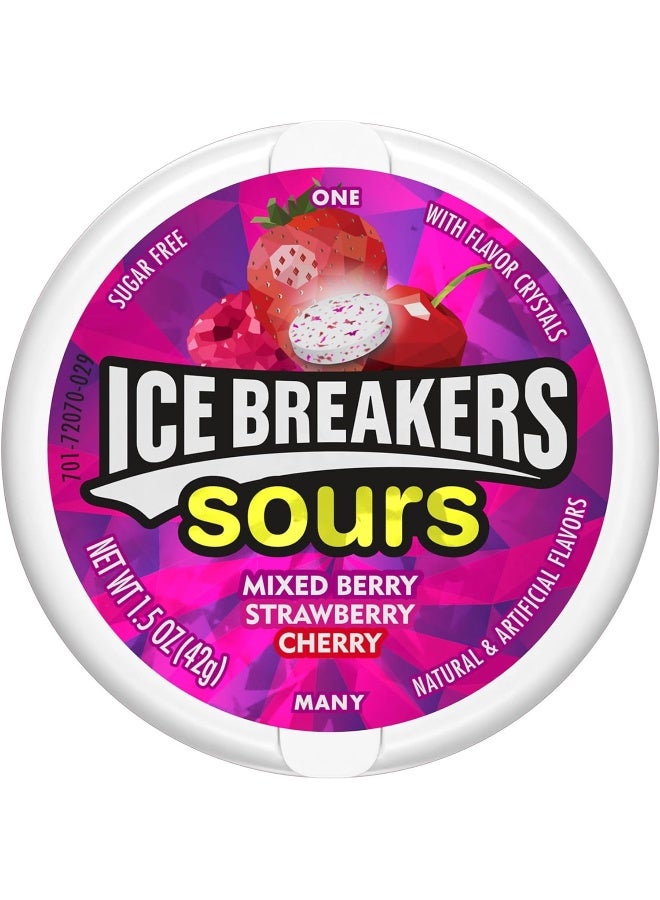 ICE BREAKERS Sours Sugar Free Mints, Mixed Berry, Strawberry, Cherry - Image 3