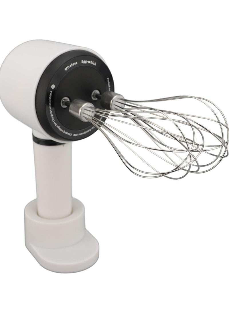 Cordless Hand Mixer – Dual-Head USB Rechargeable Electric Whisk with Stainless Steel Beaters for Baking, Pancakes & Eggs  - Image 3
