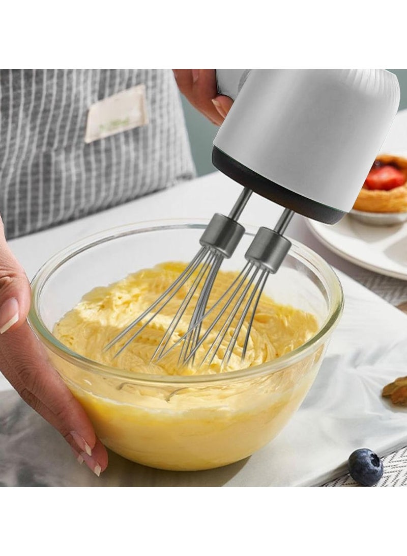 Cordless Hand Mixer – Dual-Head USB Rechargeable Electric Whisk with Stainless Steel Beaters for Baking, Pancakes & Eggs  - Image 4