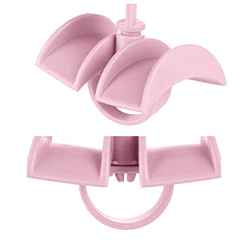 KolorFish Plastic Rotating Handbag Hanger Rack Closet Storage Organizer Hooks for Ladies Bag Belt Tie Scarf (Pink) Pack of 4 - Image 4