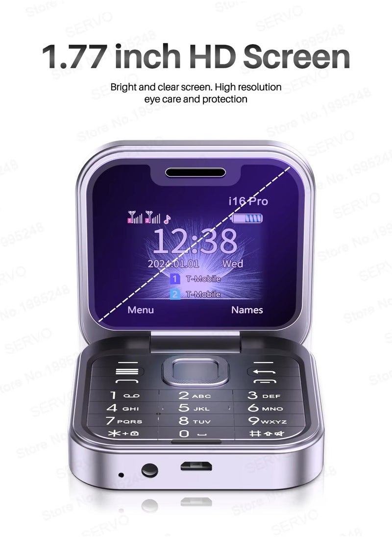 Hope - Hope i16 Pro Dual SIM Mobile Phone, 1.77 inch Screen, 1000mAh Battery, 2G Network Support, Video Player, Bluetooth, Radio, Social Media - Image 1