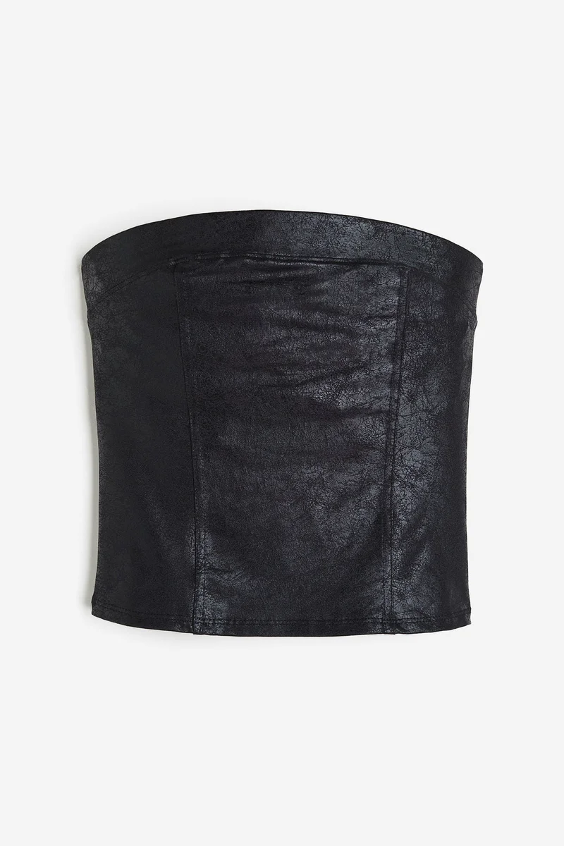 H&M Coated jersey bustier top