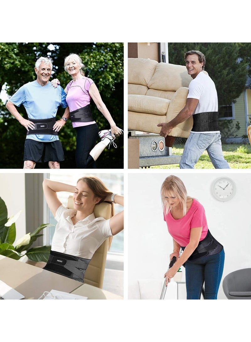 Generic Lower Back Pain Relief with 6 Stays Breathable Mesh Back Support Belt for Men and Women (Large)  - Image 4